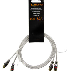 MUSWAY MW1RCA RCA Stereo Patch Cord Made From Full Copper (99,9% OFC) 1 Meter - Image 1